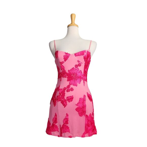 Peppermayo Dresses & Skirts - PeppermayoPink Floral Alivia Mini Dress Womens Size 6